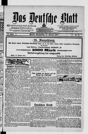 Das deutsche Blatt vom 18.01.1906