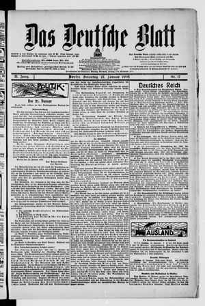 Das deutsche Blatt on Jan 21, 1906