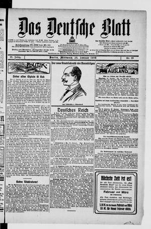 Das deutsche Blatt vom 24.01.1906