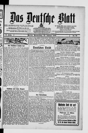 Das deutsche Blatt on Jan 25, 1906