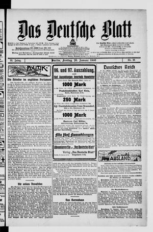Das deutsche Blatt vom 26.01.1906