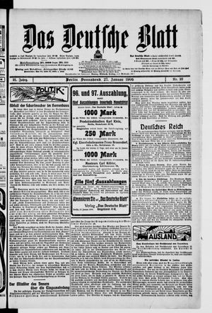 Das deutsche Blatt on Jan 27, 1906