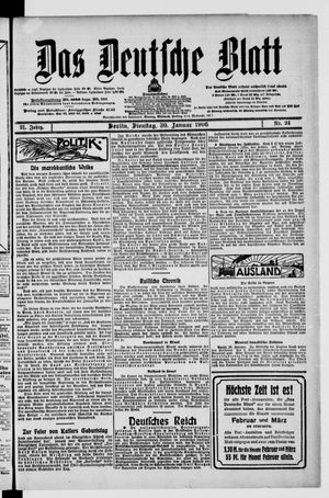 Das deutsche Blatt vom 30.01.1906