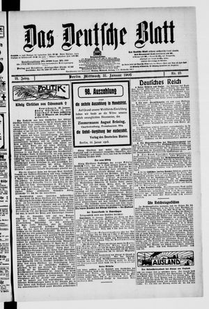 Das deutsche Blatt vom 31.01.1906