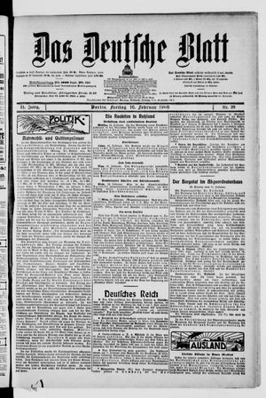 Das deutsche Blatt vom 16.02.1906