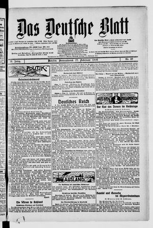 Das deutsche Blatt vom 17.02.1906