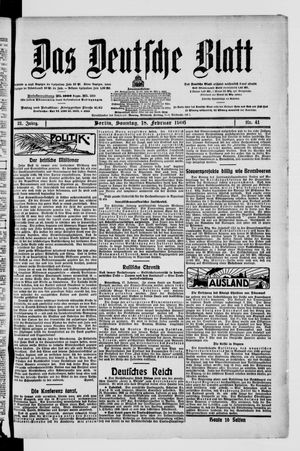 Das deutsche Blatt vom 18.02.1906