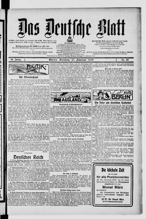 Das deutsche Blatt on Feb 27, 1906