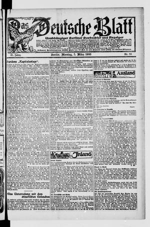 Das deutsche Blatt vom 05.03.1906