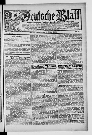 Das deutsche Blatt vom 08.03.1906
