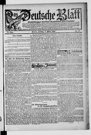 Das deutsche Blatt on Mar 9, 1906