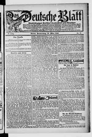 Das deutsche Blatt vom 29.03.1906