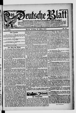 Das deutsche Blatt vom 30.03.1906