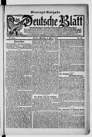 Das deutsche Blatt on Apr 2, 1906
