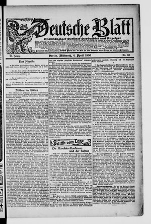 Das deutsche Blatt on Apr 4, 1906