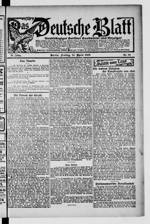 Das deutsche Blatt on Apr 13, 1906