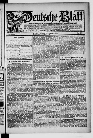 Das deutsche Blatt on Apr 27, 1906