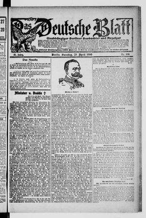 Das deutsche Blatt vom 29.04.1906