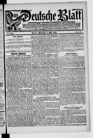 Das deutsche Blatt on May 9, 1906