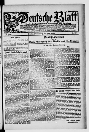 Das deutsche Blatt vom 10.05.1906