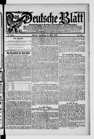 Das deutsche Blatt on May 13, 1906
