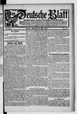 Das deutsche Blatt vom 16.05.1906