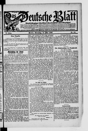 Das deutsche Blatt vom 22.05.1906