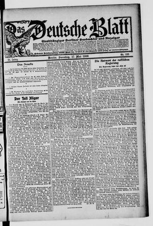Das deutsche Blatt vom 27.05.1906