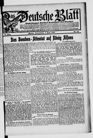 Das deutsche Blatt vom 02.06.1906
