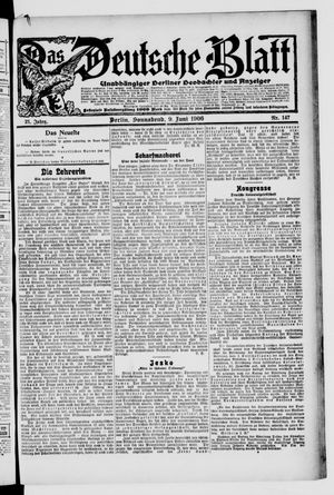 Das deutsche Blatt on Jun 9, 1906