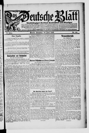 Das deutsche Blatt vom 10.06.1906