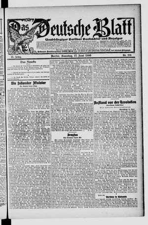 Das deutsche Blatt vom 17.06.1906
