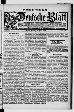 Das deutsche Blatt vom 18.06.1906