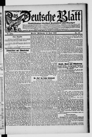 Das deutsche Blatt vom 20.06.1906