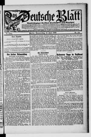 Das deutsche Blatt vom 21.06.1906