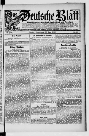 Das deutsche Blatt vom 23.06.1906