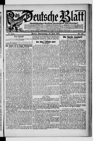Das deutsche Blatt on Jun 28, 1906