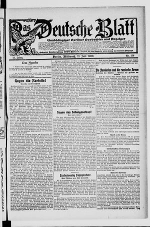 Das deutsche Blatt vom 11.07.1906