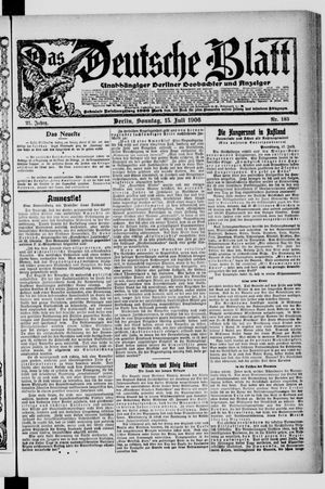 Das deutsche Blatt vom 15.07.1906