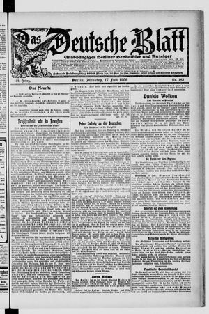 Das deutsche Blatt vom 17.07.1906