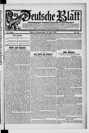 Das deutsche Blatt on Jul 19, 1906