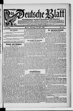Das deutsche Blatt vom 22.07.1906