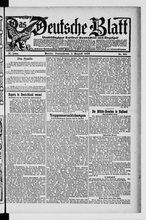 Das deutsche Blatt vom 04.08.1906