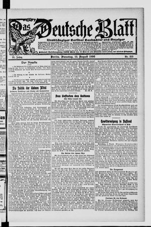 Das deutsche Blatt on Aug 14, 1906