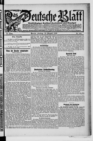 Das deutsche Blatt vom 24.08.1906