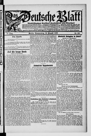 Das deutsche Blatt on Aug 30, 1906