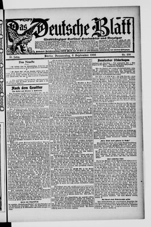 Das deutsche Blatt on Sep 6, 1906