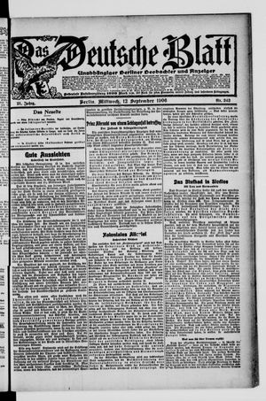 Das deutsche Blatt on Sep 12, 1906