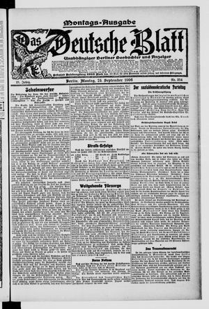 Das deutsche Blatt vom 24.09.1906