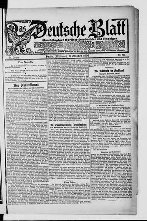 Das deutsche Blatt on Oct 3, 1906